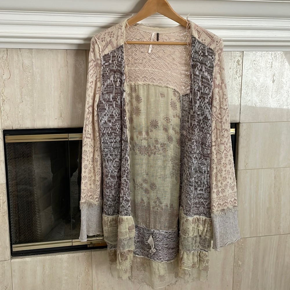 Free people lite long boho sweater